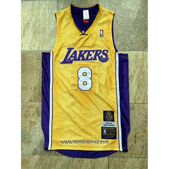 Camiseta Los Angeles Lakers Kobe Bryant #8 Primera Mitchell & Ness Oro